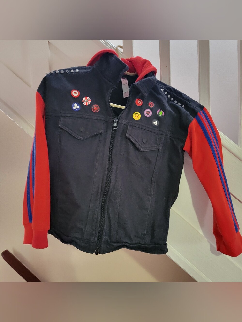Adidas X Marvel Boys SPIDERMAN Jacket with Hoodie